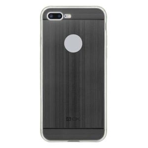 Puzdro 4-OK TPU Metal Case Pre iPhone 7 Plus, čierna MTI7PB