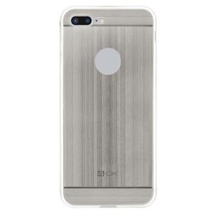 Puzdro 4-OK TPU Metal Case Pre iPhone 7 Plus, strieborná MTI7PS