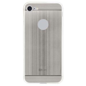 Puzdro 4-OK TPU Metal Case Pre iPhone 7, strieborná MTIP7S