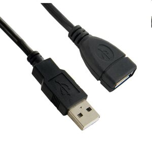 4World Kabel USB 2.0 AM - AF 1.8m Black