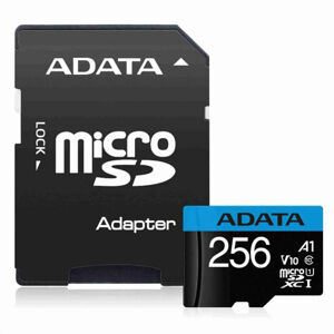 Adata SDXC 256 GB 100 MBps UHS-I U1 Class 10 s adaptérom AUSDX256GUICL10A1-RA1