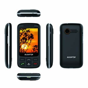 Aligator VS900 Senior, Dual SIM, čierno-strieborný + stolná nabíjačka