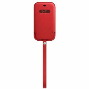 Apple iPhone 12 mini Leather Sleeve with MagSafe, (PRODUCT) red MHMR3ZMA