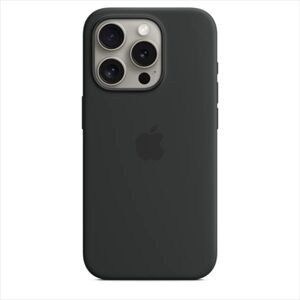 Apple iPhone 15 Pro Max Silicone Case with MagSafe - Black MT1M3ZMA