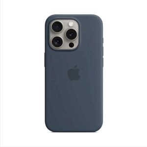 Apple iPhone 15 Pro Max Silicone Case with MagSafe - Storm Blue MT1P3ZMA