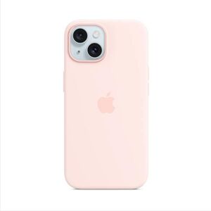 Silikónový zadný kryt pre Apple iPhone 15 s MagSafe, svetlo ružová MT0U3ZMA