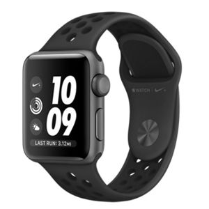 Apple Watch Nike+ Series 3 GPS, 38mm Space Grey Aluminium Case with Anthracite/Black Nike Sport Band MTF12CN/A