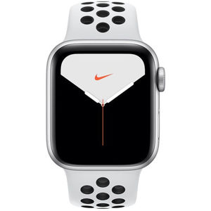 Apple Watch Nike Series 5 GPS, 44mm Silver Aluminium Case with Pure PlatinumBlack Nike Sport Band - SM & ML MX3V2VRA