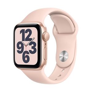 Apple Watch SE GPS, 40mm Gold Aluminium Case with Pink Sand Sport Band - Regular MYDN2VRA