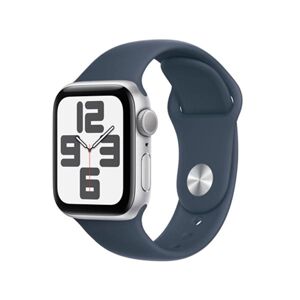 Apple Watch SE GPS 40mm strieborná , hliníkové puzdro so športovým remienkom burková modrá - SM MRE13QCA