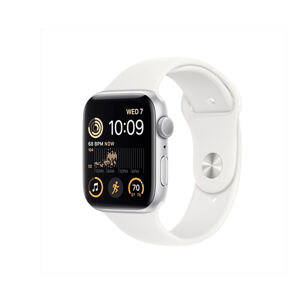 Apple Watch SE GPS 40mm Silver Aluminium Case with White Sport Band - Regular MNJV3CS/A, strieborná