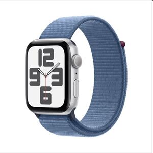 Apple Watch SE GPS 44mm Silver Aluminium Case with Winter Blue Sport Loop MREF3QCA