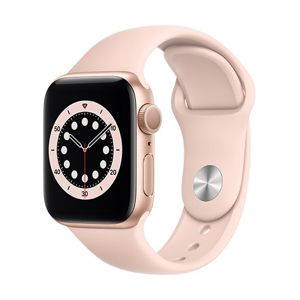 Apple Watch Series 6 GPS, 40mm Gold Aluminium Case with Pink Sand Sport Band - Regular MG123VR/A
