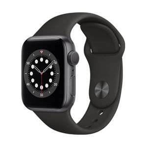Apple Watch Series 6 GPS, 44mm Space Gray Aluminium Case with Black Sport Band - Regular M00H3VR/A
