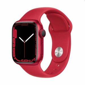 Apple Watch Series 7 GPS, 41mm (PRODUCT)RED Aluminium Case with (PRODUCT)RED Sport Band - Regular MKN23VRA