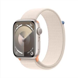 Apple Watch Series 9 GPS 45mm Starlight Aluminium Case with Starlight Sport Loop MR983QCA