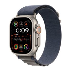 Apple Watch Ultra 2 GPS + Cellular, 49mm Titanium Case with Blue Alpine Loop - Large MREQ3CSA