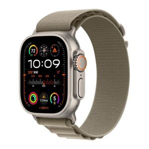 Apple Watch Ultra 2 GPS , 49mm , titánové puzdro  s alpinským remienkom olivová - M MREY3CSA