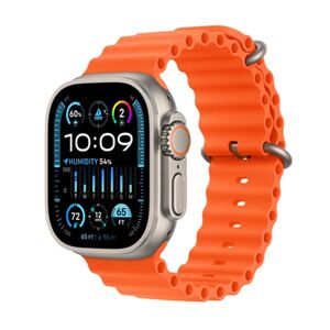 Apple Watch Ultra 2 GPS, 49mm , titánové puzdro s oceánskym remienkom oranžová MREH3CSA
