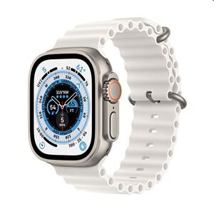 Apple Watch Ultra GPS + Cellular 49mm Titanium Case with White Ocean Band MNHF3CSA