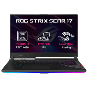 ASUS ROG Strix SCAR 17 R9-7845HX 32 GB 1 TB SSD RTX4080 17,3" WQHD Win11Home, Black G733PZ-LL037W