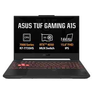 ASUS TUF Gaming A15R7-7735HS 16 GB DDR5 1 TB SSD RTX4050 15,6" FHD vIPS bez OS, Jaeger Gray FA507NU-LP054