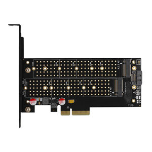 AXAGON PCEM2-DC PCI-E 3.0 4x - DUAL M.2 SSD (NVMe + SATA), dual voltage, up to 110mm SSD, fan + heatsink AXAGON PCEM2-DC PCEM2-DC