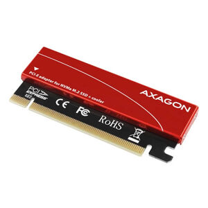 AXAGON PCEM2-S PCI-E 3.0 16x - M.2 SSD NVMe, do 80 mm SSD, key slot adaptér, kovový kryt pre pasívne chladenie PCEM2-S