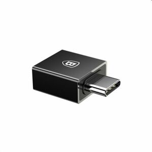 BASEUS Exquisite adaptér USB-C samec/USB samica (čierna), CATJQ-B01