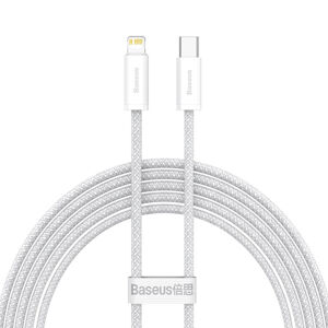 Baseus rýchlo nabíjací datový kábel USB-CLightning 2m, biely 57983110067