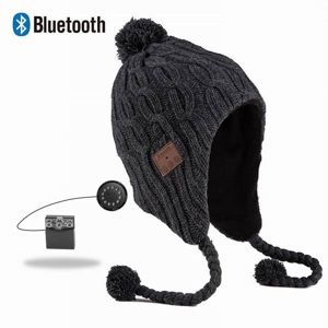 Bluetooth čiapka ušianka, tmavo-šedá