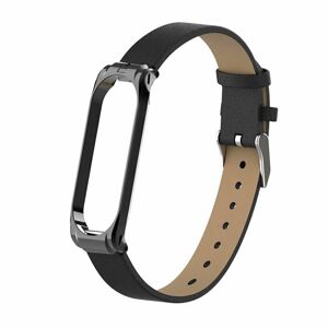 Leather Strap for Xiaomi MiBand 34, black PGS-399990