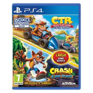 Crash Team Racing Nitro-Fueled + Crash Bandicoot N.Sane Trilogy (Crash Game Bundle) PS4