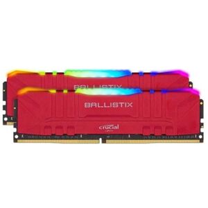 Crucial Ballistix DDR4 32GB (2x16GB) 3200MHz CL16 Unbuffered RGB Red BL2K16G32C16U4RL