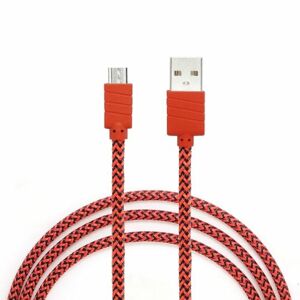 Dátový a nabíjací kábel s Micro USB konektorom, dĺžka 1 meter, Red SA460MU-RD