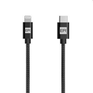 ER POWER Dátový a nabíjací kábel USB-CLightning, MFi, 1,2 m, čierny ERPWCL120BK