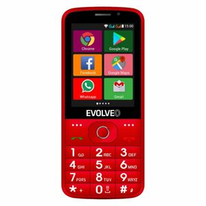 Evolveo EasyPhone AD, red + nabíjací stojan - SK distribúcia EP-900-ADR
