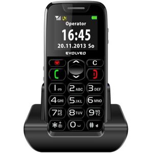 Evolveo EasyPhone, black + nabíjací stojan - SK distribúcia - OPENBOX (Rozbalený tovar s plnou zárukou) EP-500-BLK