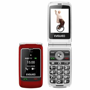 Evolveo EasyPhone FG, red + nabíjací stojan - SK distribúcia EP-750-FGR