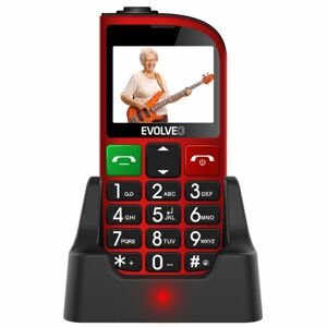 Evolveo EasyPhone FM, Red + nabíjací stojan - SK distribúcia EP-800-FMR