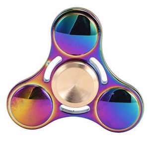 Fidget Spinner, Triangle3 - 4 minútový, kovový, dúha