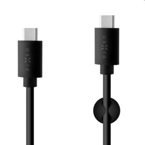 FIXED dátový a nabíjací kábel USB-C/USB-C, PD, USB 2.0, 60W, 1m, čierna FIXD-CC-BK