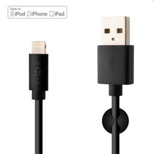 FIXED dátový a nabíjací kábel USB/Lightning MFI, 20W, 1m, čierna FIXD-UL-BK