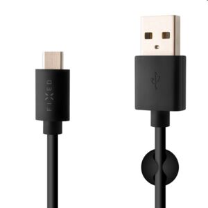 FIXED dátový a nabíjací kábel USB/USB-C, USB 2.0, 20W, 1m, čierna FIXD-UC-BK