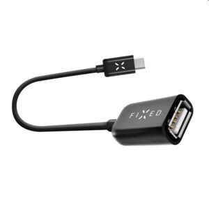 Fixed OTG Data Cable micro USB / USB-C 0.2 m, black FIXA-CTOA-BK