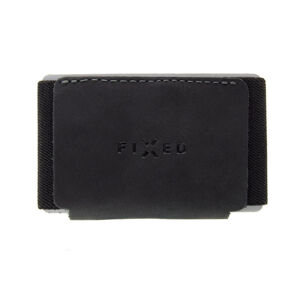 FIXED Smile Kožená peňaženka, čierna FIXW-STN-BK