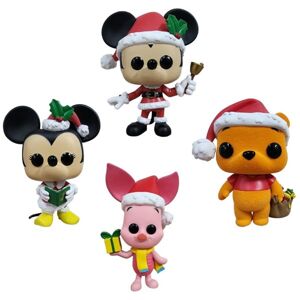 Funko Pop! 4 Pack Mickey Mouse Minnie Mouse Winnie The Pooh Piglet (Disney) Special Edition Flocked POP-4Pack