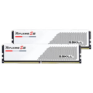 G.SKILL 32 GB kit DDR5 5600 CL28 Ripjaws S5 white F5-5600J2834F16GX2-RS5W