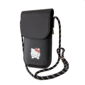 Hello Kitty PU Daydreaming Logo Leather Wallet Phone Bag, black 57983116951