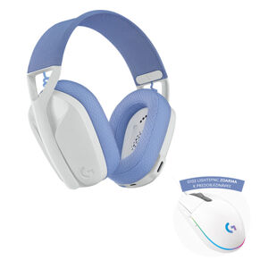 Herné slúchadlá Logitech G435 Lightspeed Wireless Bluetooth Gaming Headset, biele 981-001074